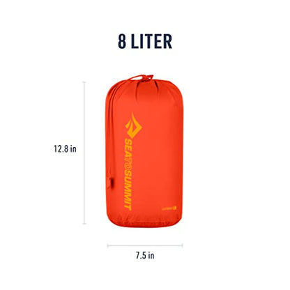 Sea to Summit Lightweight Stuff Sack, Durable Outdoor and Travel Storage - color: Spicy Orange, style: 8 Liter