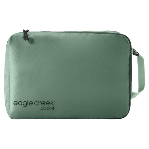 Eagle Creek Pack-It Isolate Clean/Dirty Packing Cube - Dual Compartment Packing Cubes for Optimizing Luggage Space - Lightweight - Recycled Fabric - Washable - Medium - Willow Green - color: Willow Green