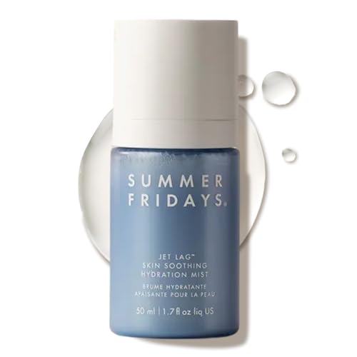 Summer Fridays Jet Lag Skin Soothing Hydration Face Mist - Ultra-Fine Facial Spray & Hydrating Mist to Comfort, Soothe & Help Provide Protective Moisture Barrier Support for Glowing Skin (1.7 Fl Oz)