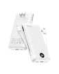 VRURC Power Bank 20000mAh, Fast Charging Portable Charger USB C,4 Output 2 Input Travel Essentials Charging Bank Equipped with LED Display,Built-in Wall Plug and Cables,Phone Charger Battery,White - color: White