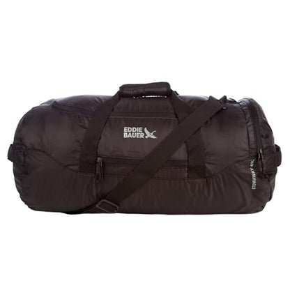 Eddie Bauer Stowaway Packable Duffel Bag | Travel | Foldable | Lightweight | Durable | Ripstop Polyester - color: Onyx