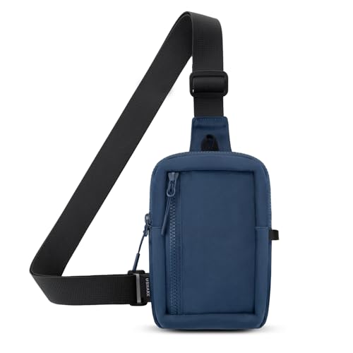 USHAKE Small Crossbody Bags for Women Men - Mini Sling Bag for Traveling and Hiking - color: Navy Blue