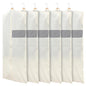 Aliceset 6 Pcs 24 x 50 Inches Cotton Garment Bags for Hanging Clothes, Canvas Suit Bags for Clothes Coats Jackets Shirts Closet Storage Travel Gusseted Hanging Garment Cover - size: 50 inches