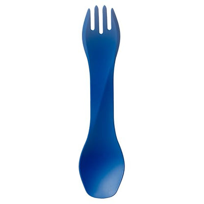 humangear GoBites Uno | Travel & Camping Utensils | Portable & Convertible Dining Ware | Multi-Functional Spork, Blue - color: Blue