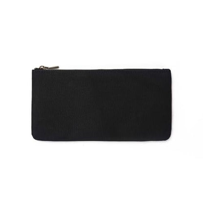Canvas Pencil Pen Case Stationery Case Pouch Bag(Black, S) - color: Black
