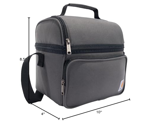 Carhartt Camping Cooler, Worksite Lunchbox, Soft Shell Lunch Bag for Construction Sites, Work and Everyday Use, Gray - color: Gray