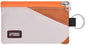 RFID Blocking Travel Wallet with Adjustable Lanyard, Small Nylon Zipper Pouch and Badge Holder for ID, Credit Cards, Cash, Keys, Commuters (Almond+Rust) - color: Almond+Rust