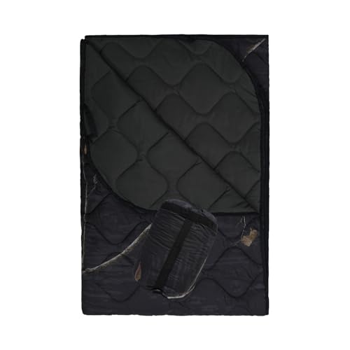 Poncho Liner Military Blanket Outdoor Camping Blankets for Travel, Beach, Grass, Picnic, Car Emergency, Outdoor, Survival - color: Ents Black, size: 1.4Mx2M(4.6x6.6ft)