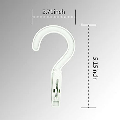 Laundry Hooks Boot Hangers Plastic Clothes Pins Hanger Clips for Bathroom Travel Portable White (12Pcs) - color: White 12pcs