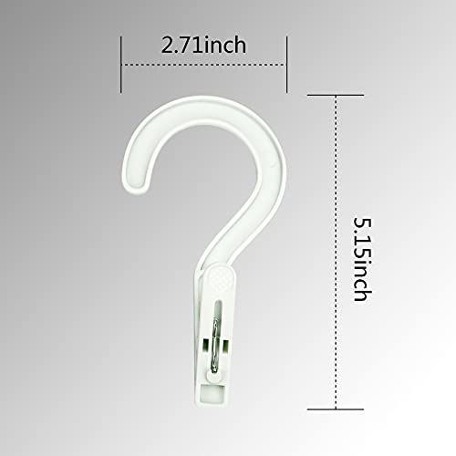 Laundry Hooks Boot Hangers Plastic Clothes Pins Hanger Clips for Bathroom Travel Portable White (12Pcs) - color: White 12pcs