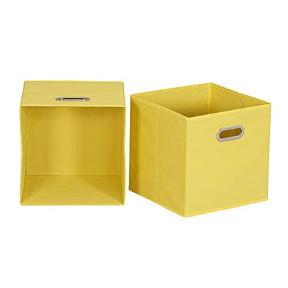 Household Essentials 6 ct Open Fabric Cube Storage Bins, Golden Yellow - color: Golden Yellow, size: 11” L x 11” W x 11” H