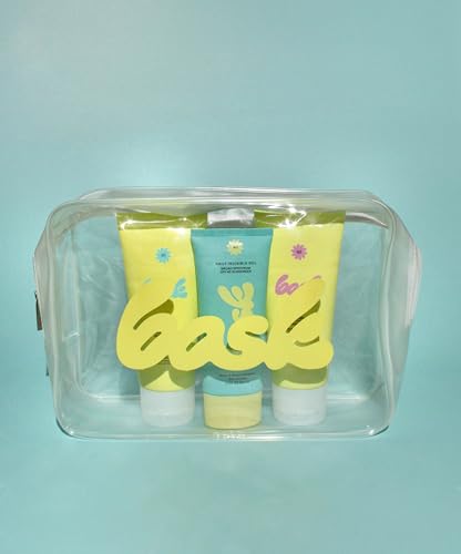 Bask Sunscreen Carry-on Kit: Travel Size Bundle with Beach and Travel Pouch | SPF 30 & 50 Sheer Moisturizing Sunscreen Lotion, Daily Invisible Gel SPF 40 Face Sunscreen, & Convenient Travel Pouch - color: Travel Kit, size: 2.13 Ounce (Pack of 4)