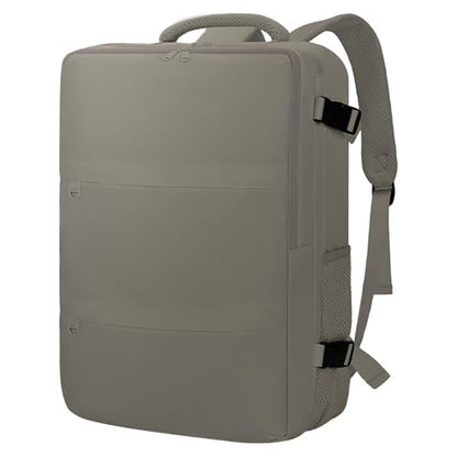 Carry On Backpack for Women & Men – Airline Approved Underseat Size, 15.6" Laptop Compartment, TSA-Friendly 180° Opening, Anti-Theft Business Travel Backpack with Trolley Sleeve (Dark Gray, Large) - color: Dark Gray, size: Large