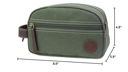 Timberland Men's Toiletry Bag Canvas Travel Kit Organizer - color: Olive