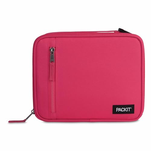 PackIt(R) Freezable Classic Lunch Box, Magenta, Built with EcoFreeze(R) Technology, Collapsible, Reusable, Zip Closure With Zip Front Pocket and Buckle Handle, Designed for Fresh Lunch On the Go - color: Magenta