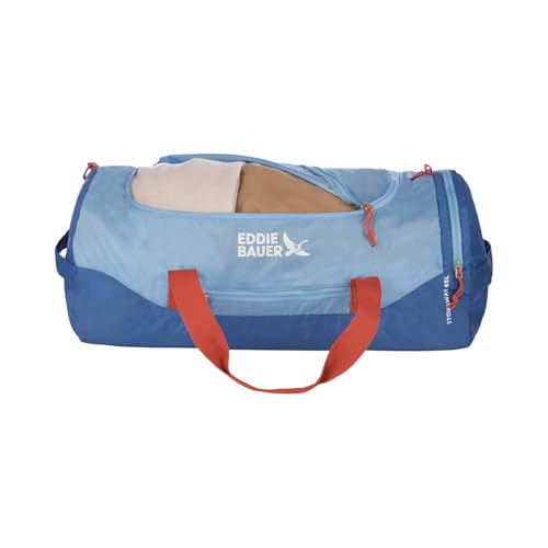 Eddie Bauer Stowaway Packable Duffel Bag | Travel | Foldable | Lightweight | Durable | Ripstop Polyester - color: Coast