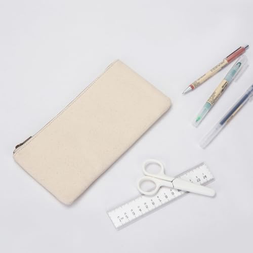 Canvas Pencil Pen Case Stationery Case Pouch Bag(Black, S) - color: Black