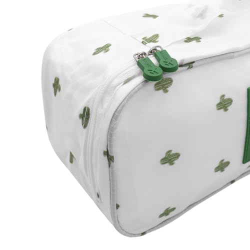 Bra Underwear Storage Bag Portable Multi-Functional Travel Organizers Pouch Case Packing Cube Cosmetic Bag,White cactus - color: White cactus