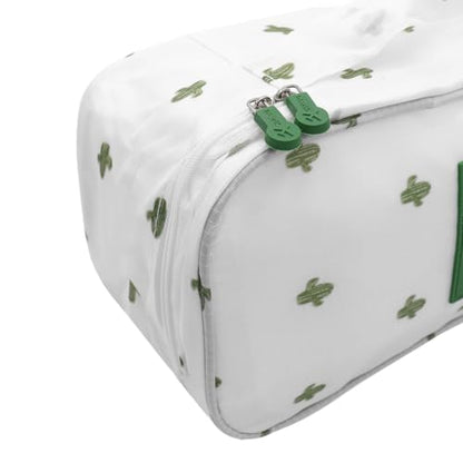 Bra Underwear Storage Bag Portable Multi-Functional Travel Organizers Pouch Case Packing Cube Cosmetic Bag,White cactus - color: White cactus