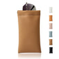 Squeeze Top Sunglass Case, New Organosilicon Soft PU Leather Eyeglass Glass Case Travel Large Sunglasses Pouch - color: Brown