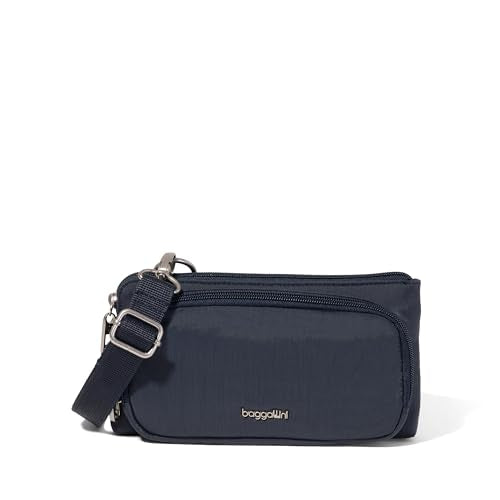 Baggallini Classic Anti-Theft Mini Wallet Crossbody - color: French Navy