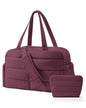BAGSMART Gym Bag for Women with Toiletry Pouch, Lightweight Weekender Bags for Women with Wet Pocket, 31L Quilted Travel Duffle Carry On Bag, Weekender Overnight Bag for Travel,Water Resistant - color: Cherry Red