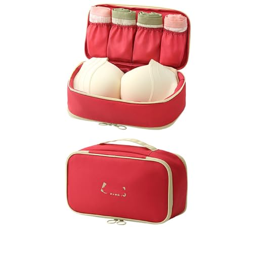 Multifunctional Travel Underwear Organizer Bag Dopamine Lingerie Socks Storage Portable Toiletry Packing Cube,Watermelon - color: Watermelon Red 12#