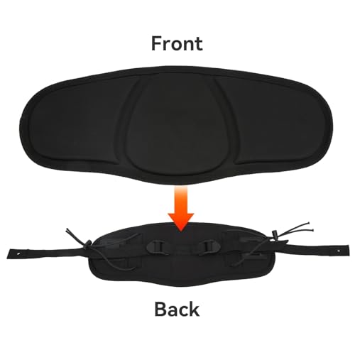 HERCHR Kayak Backrest, EVA Padded Kayak Seat Back Support Pad, Adjustable Portable Lumbar Cushioned Seat Pad for Canoe Boat Watersports Comfortable Lumbar Back Rest