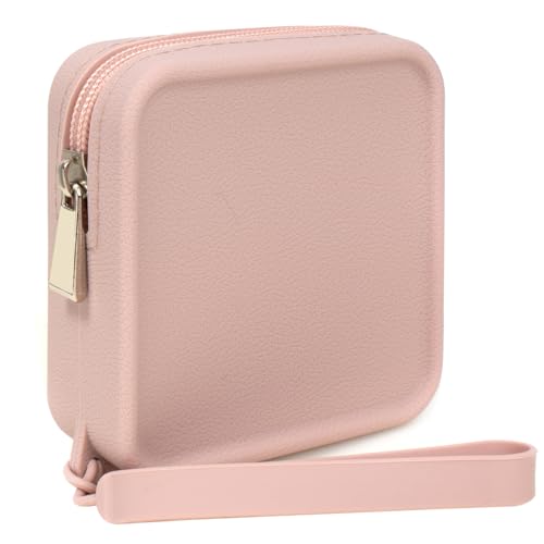 Silicone Mini Makeup Bag Pouch for Purse, Small Cosmetic Travel Bag Zipper Pouch Waterproof Cute Coin Purse Portable Makeup Storage Bag Travel Toiletry Organizers Bag for Women Girls - color: Mini Purple Pink