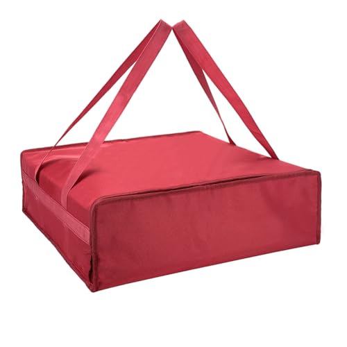 Yalin XXXL Large Insulated Cooler Bag, Styrofoam Cooler of Keep Food Hot or Cold, Reusable Double Zipper Food Delivery Bag for Grocery Shopping, 23" W x 15" H x 14" D - color: Red, size: 20" W x 20" D x 6" H