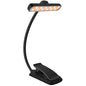 karidi Rechargeable 24 LED Book Light for Reading, 360° Flexible Gooseneck, 5 Color Tones, Clip-on for Books/Tablet/Bed, USB-C, 80H Glare-Free Eye Care (Black) - color: Black
