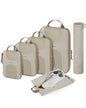 BAGSMART Compression Packing Cubes, 6 Set Packing Cubes for Suitcases, Lightweight Suitcases Organizers Bag Set & Compression Travel Cubes, Travel Essentials Packing Organizers - color: 05-Camel