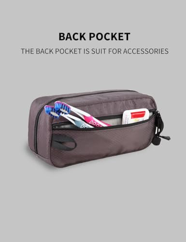 GOX Small Travel Toiletry Bag, Dopp Kit Case For Men, Multifunction Cosmetics Organizer Pouch (Grey) - color: Grey