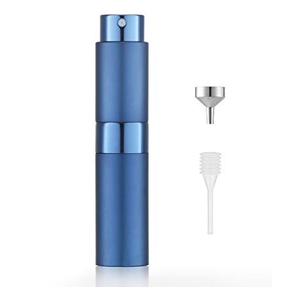 LISAPACK 8ML Atomizer Perfume Spray Bottle for Travel, Empty Refillable Cologne Dispenser, Portable Sprayer (Blue) - color: Blue