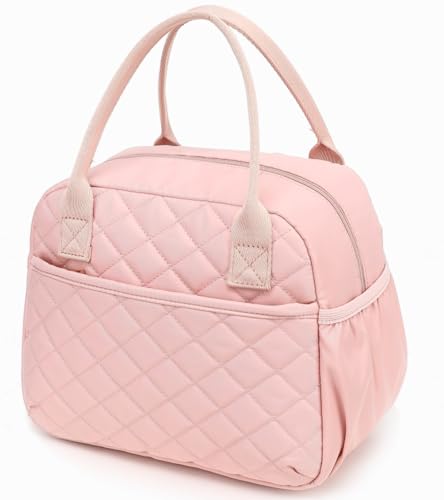 CAMTOP Lunch Box for Women Men Insulated Lunch Bag Lunch Tote Bag Leakproof Thermal Cooler Large Capacity for Travel Work School Picnic - color: B-Pink, size: Medium