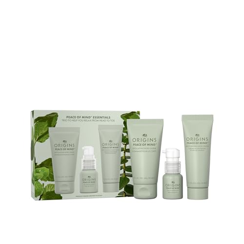 Origins Peace of Mind On-the-Spot Relief | Relaxing Aromatherapy Experience With Eucalyptus, Peppermint & Basil Essential Oils | Wellness Gift - style: Peace of Mind Essentials 3-Piece Set