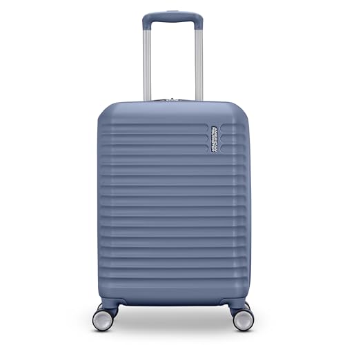 American Tourister Stratum 3.0 Carry-On Spinner, Airline Approved, Durable Hardside Luggage, Expands 1.5", RightHeight™ Adjustable Handle, Elemental Blue - color: Elemental Blue, size: Carry-On