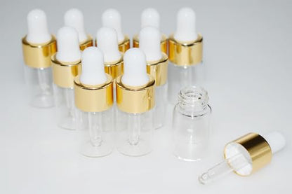 Small Dropper Bottle, 10pcs 3ml Mini Sample Dropper Bottles Mini Makeup Containers for Travel Liquids Tiny Glass - size: 3ml
