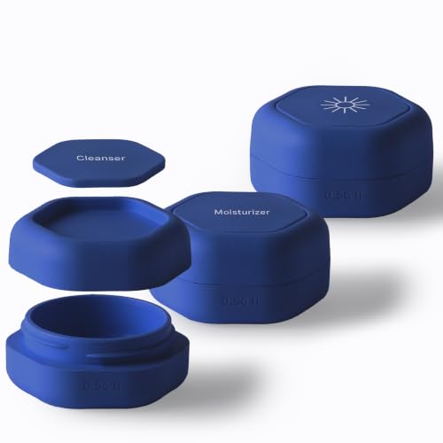 Cadence Capsules - Basic Skincare Set, Harbor - Three Small Containers with Magnetic Lids - 100% Leak Proof & TSA Approved for Travel and Carry On, Minimalist & Stackable (0.56 oz Each) - color: Harbor, size: Basic Set
