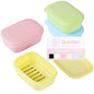 Quatish 4 Pack Travel Soap Case Leakproof, Portable Travel Bar Soap Holder Container with Lid for Camping, Gym, Multicolor - color: Pink+blue+green+yellow