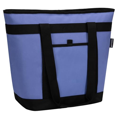 Insulated Cooler Bag, Reusable Grocery Bags for Hot/Cold Food, Thermal Food Delivery Bag for Beach, Travel, Picnics - color: Blue, size: 8"D x 20"W x 15"H