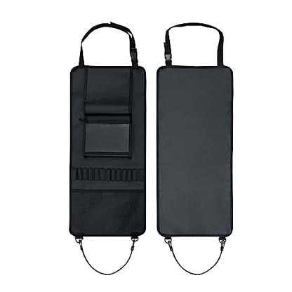 MYDAYS 2 Pack Seat Back Gun Rack, Camo Front Seat Organizer With Bullet Pocket Vehicle Holder for Hunting Rifles/Shotguns - color: Black3