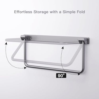 Safoner Foldable RV Shoe Rack- Aluminum Camper Shoe Organizer, Wall-Mounted Shelf, Efficient Holder and Storage Rack for Various Shoes, Essential Travel Trailer Organization Accessories- 2 Packs