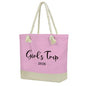 Fokongna Tote Bag For Women, Beach Bag Best Friend Travel Birthday Gifts, Travel Parties Vacation Shopping Essentials - color: Girls Trip Pink