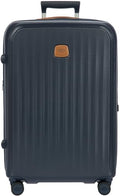Bric's Taormina Ultra-Light Checked Luggage – Expandable Hard Shell Suitcase with TSA Lock, Anti-Tamper Zippers & 360 Spinner Mobility Wheels - 27 Inch, Blue - color: Blue, size: Checked-Medium