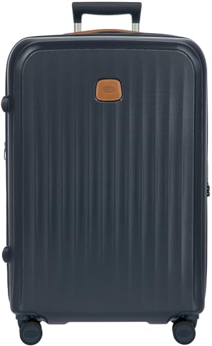Bric's Taormina Ultra-Light Checked Luggage – Expandable Hard Shell Suitcase with TSA Lock, Anti-Tamper Zippers & 360 Spinner Mobility Wheels - 27 Inch, Blue - color: Blue, size: Checked-Medium