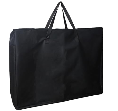 Folding Table Storage Bag, 25" D X 25" W X4.5 H Waterproof Heavy Duty Carrying Bag for 4ft Folding Tables, Picnic/Camp Tables Cover with Durable Zipper & Shoulder Strap, Black - size: 4FT Folding Table Bag
