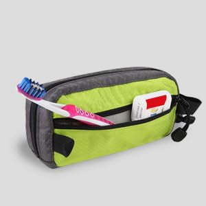 GOX Travel Toiletry Bag Dopp Kit Case for Men Multifunction Packing Organizer Pouch - color: Green/Grey