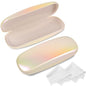 Joyberg Glasses Case, 2 Pack Eyeglass Case with Cleaning Cloth, Glasses Case Hard Shell Fits Most Glasses - color: Yellow