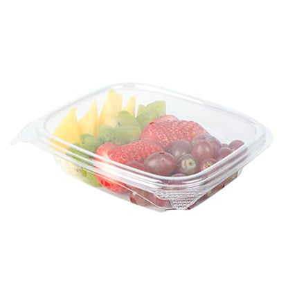 Restaurantware-Thermo Tek 8 Ounce Clamshell Containers, 100 Anti-Fog To Go Food Containers - Freezable, Rectangle, Clear Plastic Food Packaging Containers, Disposable - size: 8 oz